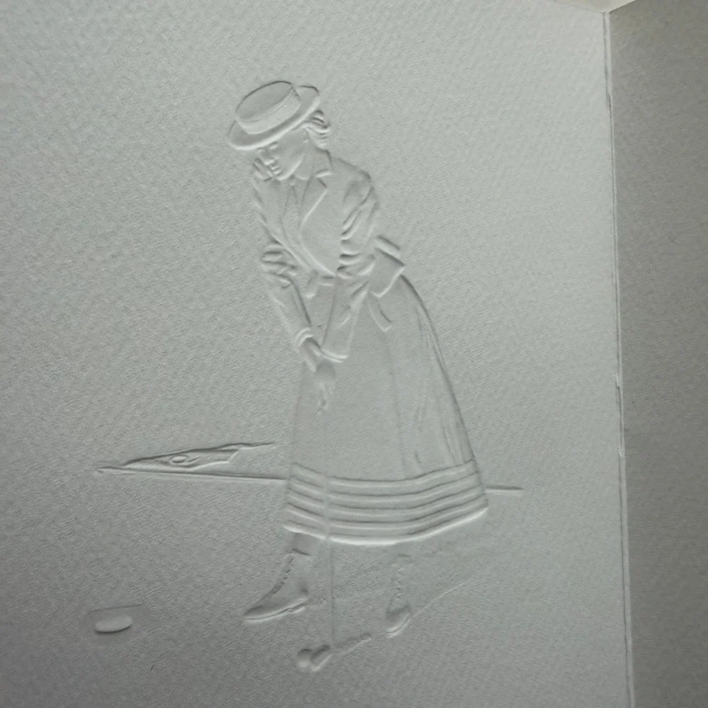 VTG Ladies Golf Stationery Two Partial Sets Two Designs Embossed Letter Writing